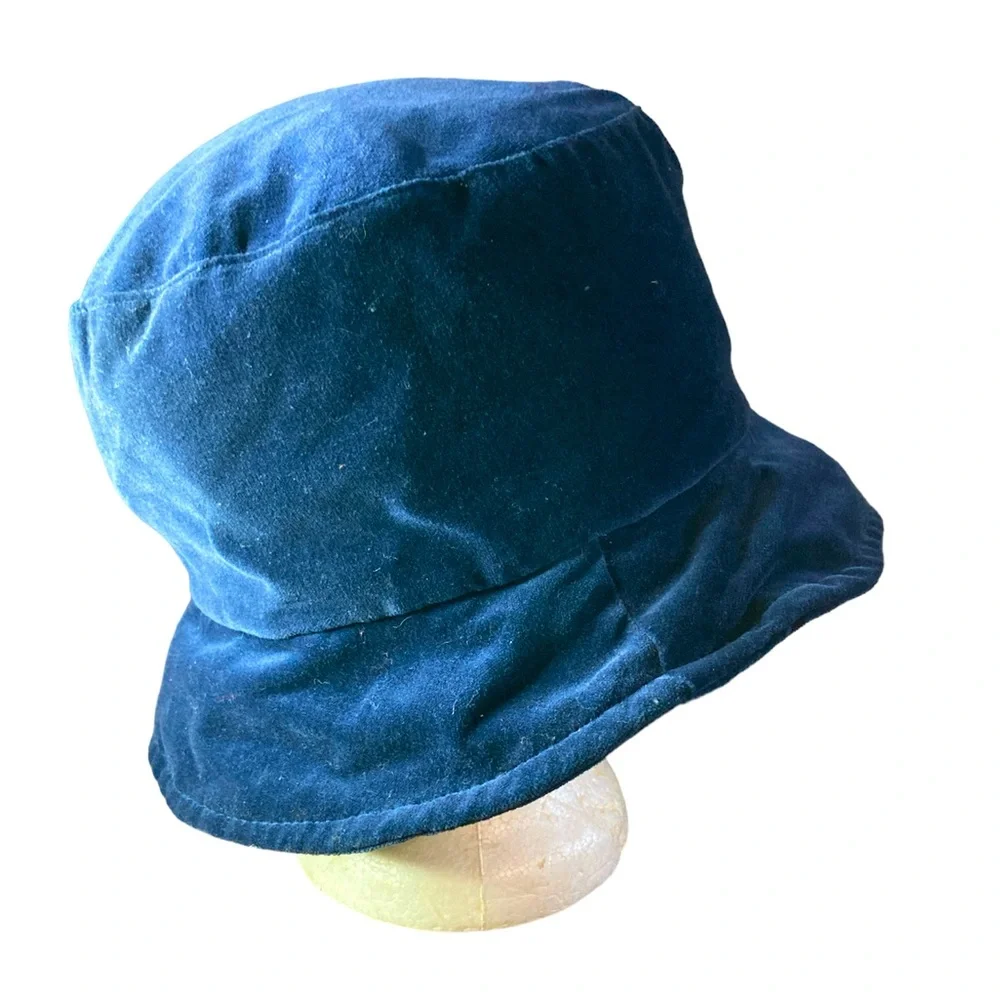 Faded Glory Bucket Hat Velvet Like 90’s Vibes 100% Cotton Retro Edgy Blue OS